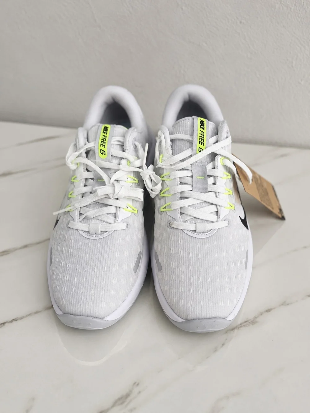Nike Free Golf NN White Black Volt Golf Shoes US 6.5 NWT FQ7875-101
